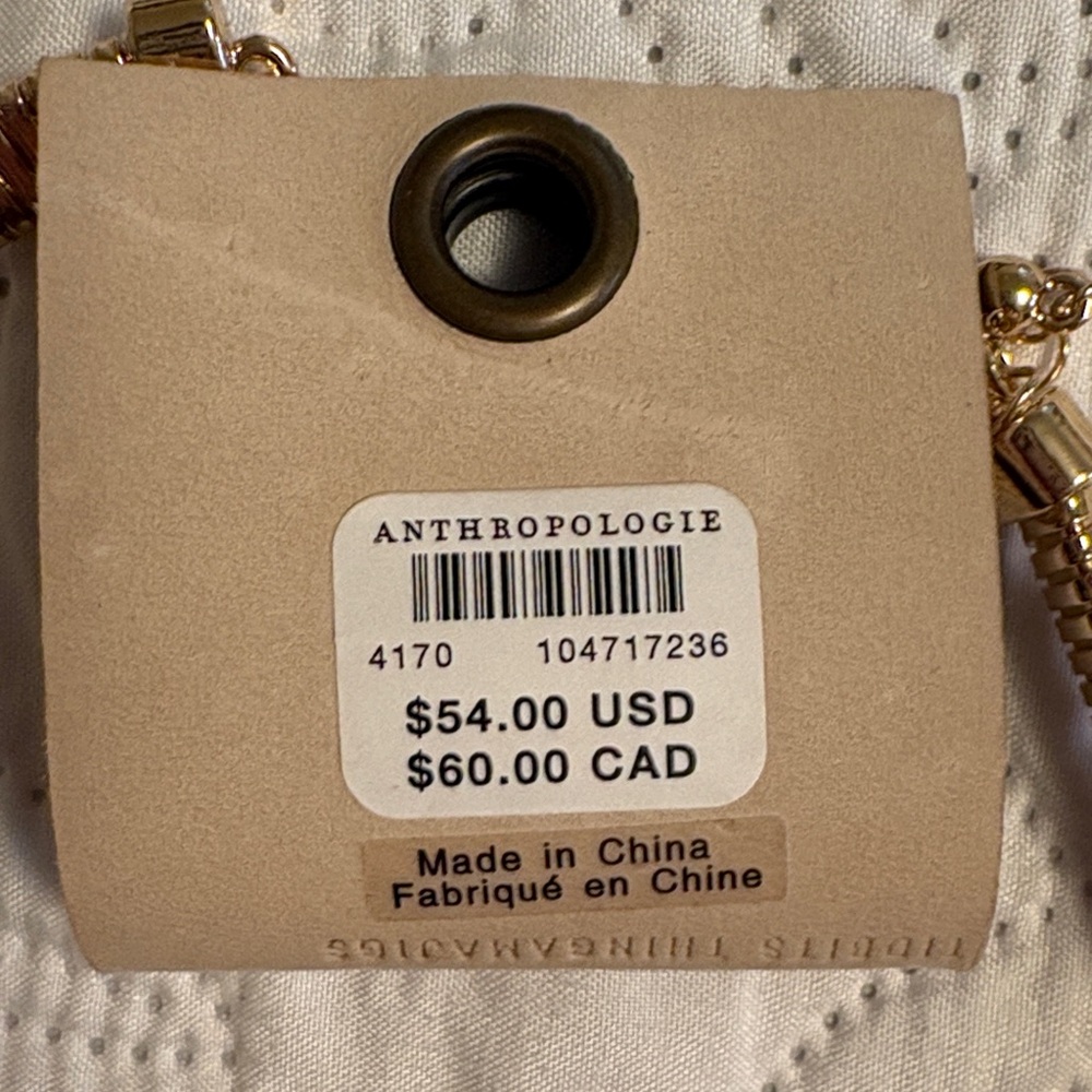 NEW! Anthropologie Gold and Crystal Collar Necklace - Picture 5 of 6